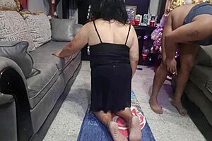 Rich 70yo chubby neighbor milf blows fat cock creampie finish