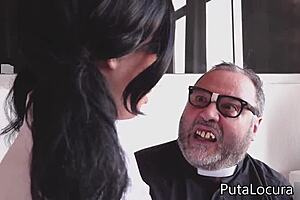 Dayana's huge tits punished by father damian in bedroom fuck?