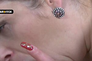 Heart pounding as bbw cougar spanks young guy with huge tits then sucks fucks him wildly