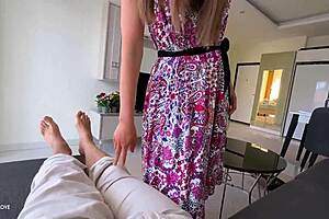 Step Mom Spots Boner And Drains It Fast In Panties