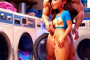 ai generated milf teen anal fuck in laundry room