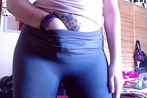 beautiful italian stepmom slips out of yoga pants for wet squirting orgasms up close