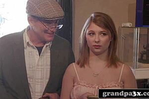 stepgrandpa fucks sexy redhead teen ass doggystyle