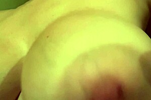 italian artemisia love bounces huge natural tits in horny close-up solo tease