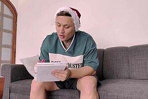 christmas surprise! swinger couple's first 3some with hot milf karen slent, riding big cocks wet 😍🔥