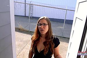 petite nerdy brunette kay lee teases with sloppy deepthroat ass to mouth and curvy pussy play