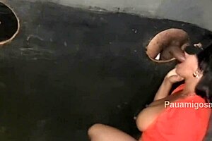 my naughty latina milf wife sucks big black cocks and fucks strangers at gloryhole