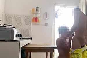 Milf Latina with Huge Curvy Butt Takes Rough Standing Kitchen POV Anal Creampie Deepthroat Monster Cock