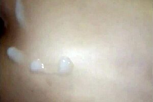 man with painted nails fingers then creampies latina slut's tight asshole