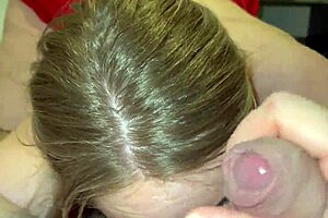 stepson sneaks into room for blonde milf's deep cock sucking