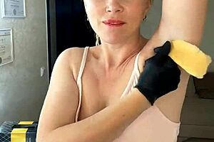what if sugarnadya's armpit waxing reveals her wet trimmed pussy secrets up close