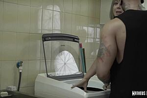 What if your busty milf sister-in-law gets fucked in laundry while hubby's showering?