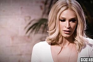 Hot Big-Tits Boss Elle Seduced by Blonde Lesbian Teen Emma Hix