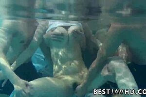 Japanese Tramp Slurps And Rides Two Hunks Sloppily Uncensored