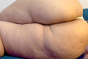 horny young son-in-law gropes latina mother-in-law's huge thong ass