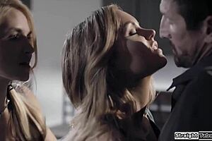 Stepmom and Stepdad Double Team Teen Stepdaughter Hard