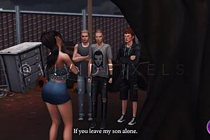 Mommy Milf's Huge Natural Tits Bounce In Stepsons Bullies' Wild Ass Fuck