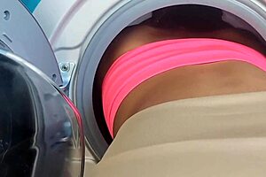 stuck latina stepmom washer-fucked hard by horny stepson