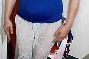 Desi big ass chubby housewife boobs n long nipples soak wet clothes in trance