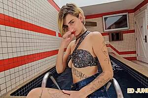 hot russian babe fucked hard in jeans red sheer 🔥🍑