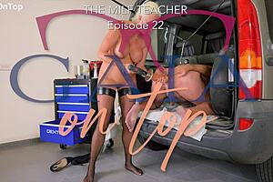 Milf Teacher Fists Prolapses Anal Enema Pisses While Pegging Student!