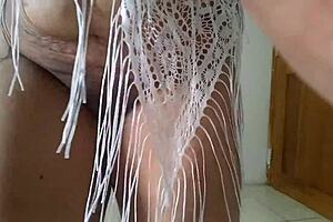 Latina schoolgirl fingers tight pussy squirts wildly