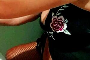 granny models lingerie ass then deepthroats my cock to orgasm