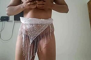 Latina schoolgirl fingers tight pussy squirts wildly