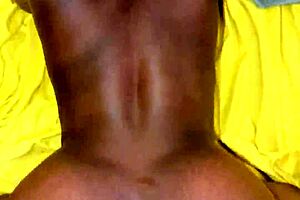 She bends over her massive ebony ass for intense pov doggystyle pounding until creampie orgasm in full homemade video