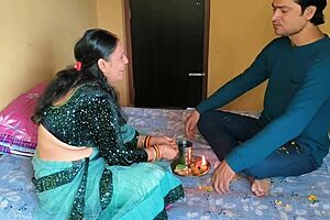 bbw milf at indian festival gets deepthroat n facial party