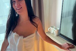 i got the wrong hotel room but ended up balls deep in this stranger's tight shaved pussy doggystyle then cowgirl creampie cum covered whore