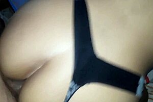 Curvy stepmom's massive ass meets horny stepson's cock ending in amateur anal creampie