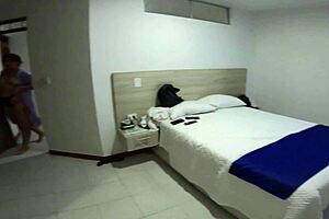 horny colombian stepmom strips teasing her puffy pussy lips for bed