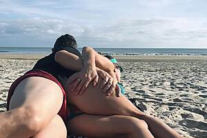 Painful public anal creampie stretches her wide