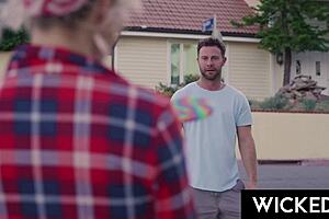 Wicked Busty Blonde Kenzie Taylor Teases Stranger's Cock With Sloppy Lollipop Deepthroat Blowjob And Pussy Lick