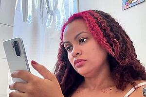 Chubby Brazilian's Gassy Morning Toilet Farts