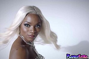 SLUTTY SKINNY BLONDE EBONY MILF ANA FOXXX RIPS OFF SPARKLING LINGERIE!