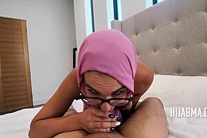 i can't resist riding my american client's cock as cheating arab hijab whore
