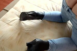 you watching me stroke my huge cock to stepmom's fat jiggling ass on dual cams?