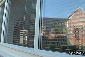 unfaithful english milf lady sonia flashes huge tits fetish