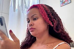 Chubby Brazilian's Gassy Morning Toilet Farts