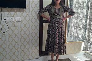 big stepsister angry sharing single bed leads to dirty hindi fuck foreplay