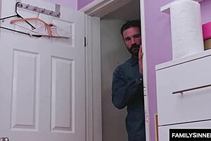 stepdaughter caught masturbating on sex webcam with monster black cock fantasy