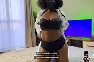 big ass ebony doctor spreads cheeks for patient cock creampie doggystyle in hospital bed