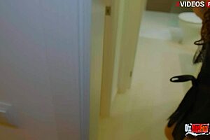 Stepmom's tight ass stretches wide over stepson's cock in anal pounding