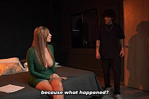 stepmom dumps husband and stepson cheers her up with muscular colombian ass shaking kisses