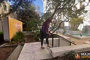 Curvy brunette vanessa meets rome major for rough doggystyle hotel pounding