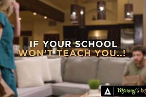 nurse stepmom teaches stepson condom use then lets him pound her doggystyle deepthroat missionary