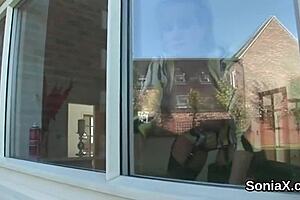 unfaithful english milf lady sonia flashes huge tits fetish