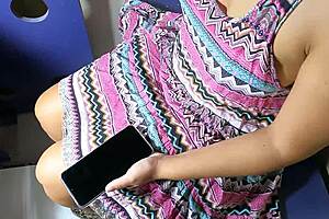 unknown brazilian milf grinds my dick with phone on public train